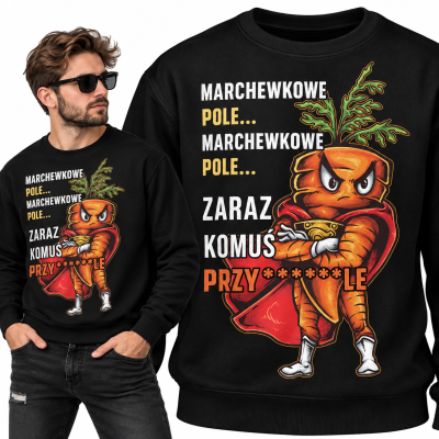 BLUZA ŚMIESZNA MARCHEWKOWE POLE